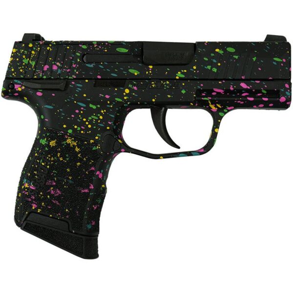 Sig Sauer Exclusive "Multi Color Paint" P365-380 Handgun 380 Auto 10rd Magazine 3.1" Barrel Black Manual Safety - Precision Shot Firearms
