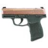 Sig Sauer Exclusive "Rose Sparkle Slide" P365-380 Handgun 380 Auto 10rd Magazine 3.1" Barrel Black Manual Safety - Precision Shot Firearms