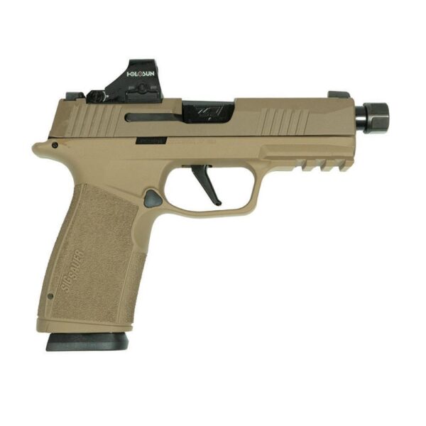Sig P365 XMacro Handgun 9mm Luger 17rd Magazines (2) Threaded Barrel Two-Tone Tan XSeries Slide with Optic - Precision Shot Firearms