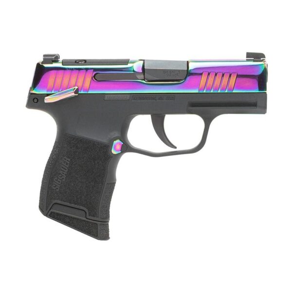 Sig Sauer P365 380 Rainbow Handgun .380 ACP 10rd Magazines (2) 3.1" Barrel Black with Rainbow Slide - Precision Shot Firearms