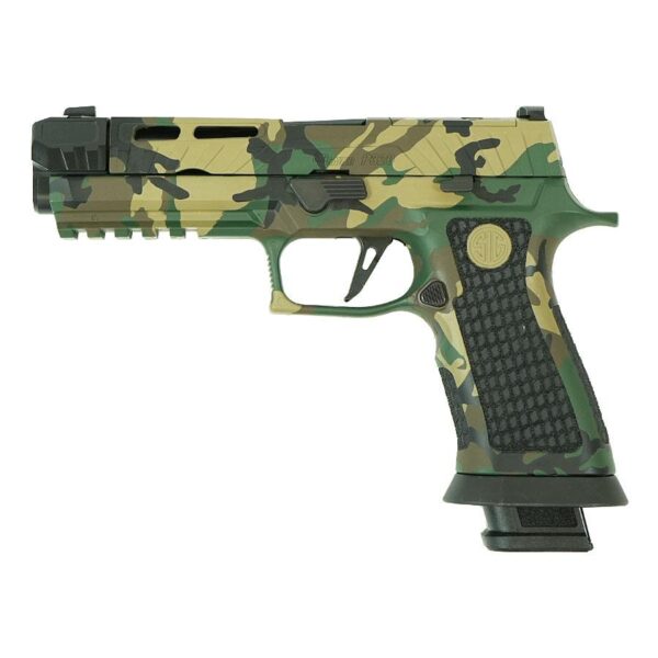 Sig Sauer P320 Spectre Comp Handgun 9mm Luger 21rd Magazines (2) 4.6" Barrel Woodland Camo SC81 - Precision Shot Firearms