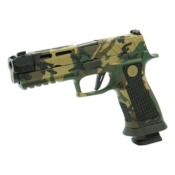 Sig Sauer P320 Spectre Comp Handgun 9mm Luger 21rd Magazines (2) 4.6" Barrel Woodland Camo SC81 - Precision Shot Firearms