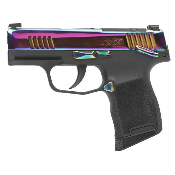 Sig Sauer P365X Handgun 9mm Luger 12rd Magazines (2) 3.1" Barrel Rainbow Titanium Slide with Black Frame - Precision Shot Firearms