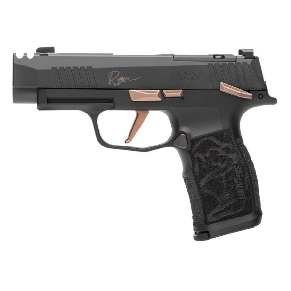 Sig Sauer P365-XL Rose Comp Handgun 9mm Luger 12rd Magazines(2) 3.1" Barrel & Vaultek Pistol Safe - Precision Shot Firearms