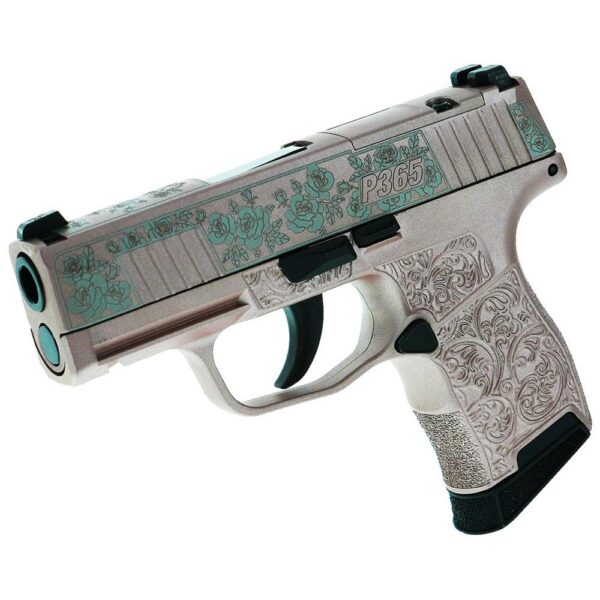 Sig Sauer "Guns & Roses Rose Gold" P365 Optic Ready Handgun 9mm Luger 10rd Magazines(2) 3.1" Barrel X-RAY 3 Sights - Precision Shot Firearms