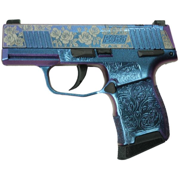Sig Sauer "Gun & Roses-Mongoose Purple" P365 Optic Ready Handgun 9mm Luger 10rd Magazines(2) 3.1" Barrel X-RAY 3 Sights - Precision Shot Firearms