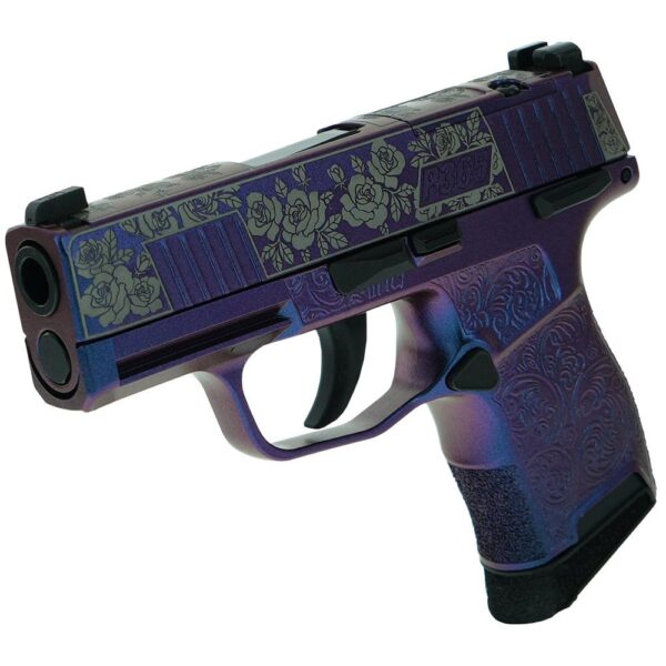 Sig Sauer "Gun & Roses-Mongoose Purple" P365 Optic Ready Handgun 9mm Luger 10rd Magazines(2) 3.1" Barrel X-RAY 3 Sights - Precision Shot Firearms