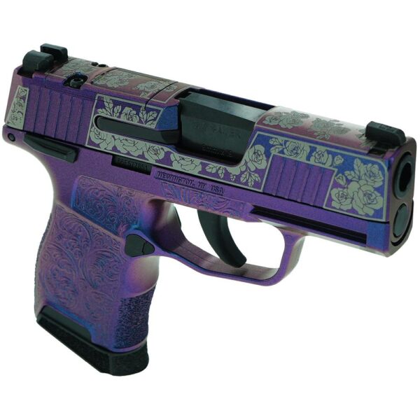 Sig Sauer "Gun & Roses-Mongoose Purple" P365 Optic Ready Handgun 9mm Luger 10rd Magazines(2) 3.1" Barrel X-RAY 3 Sights - Precision Shot Firearms