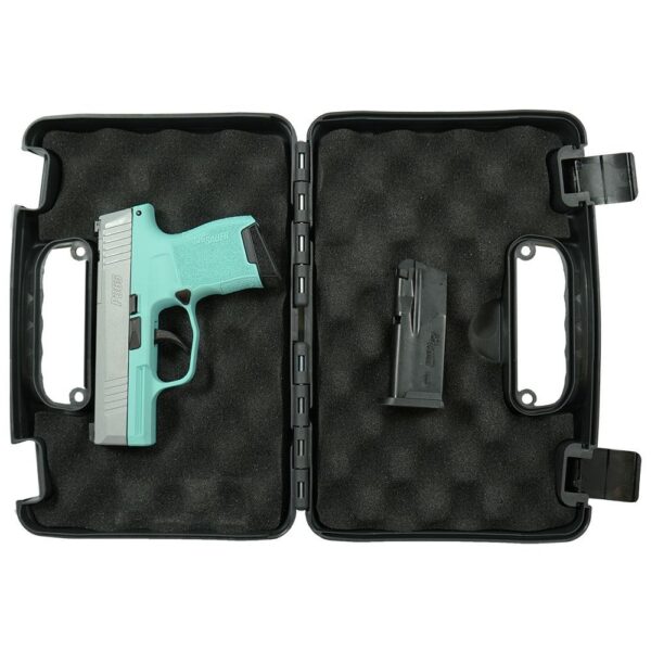 Sig Sauer "Silver Slide/Robin's Egg Blue Frame" P365 Optic Ready Handgun 9mm Luger 10rd Magazines(2) 3.1" Barrel X-RAY 3 Sights - Precision Shot Firearms