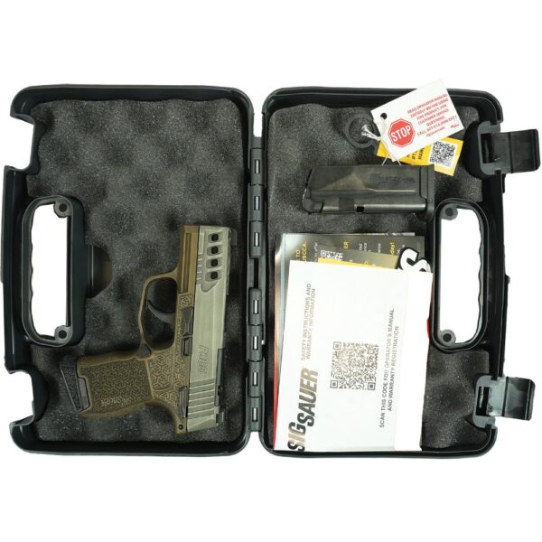 Sig Sauer P365 "Gold Bug"Distressed Gray/Brown OR Handgun 9mm Luger 10rd Magazines(2) 3.1" Barrel X-RAY 3 Sights Manual Safety - Precision Shot Firearms