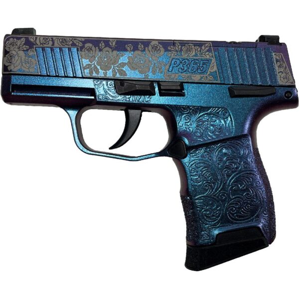 Sig Sauer "Guns & Roses Mongoose Purple" P365 Optic Ready Handgun 9mm Luger 10rd Magazines(2) 3.1" Barrel X-RAY 3 Sights Manual Safety - Precision Shot Firearms