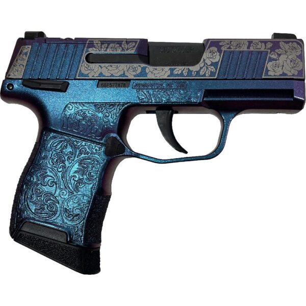 Sig Sauer "Guns & Roses Mongoose Purple" P365 Optic Ready Handgun 9mm Luger 10rd Magazines(2) 3.1" Barrel X-RAY 3 Sights Manual Safety - Precision Shot Firearms