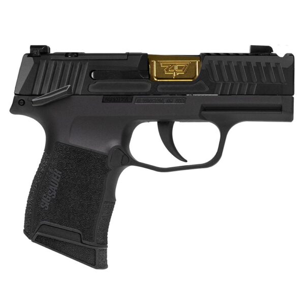 Sig Sauer P365 "Outlander Black" Handgun 9mm Luger 10rd Magazines(2) 3.1" Gold Barrel Barrel X-RAY 3 Sights Manual Safety - Precision Shot Firearms