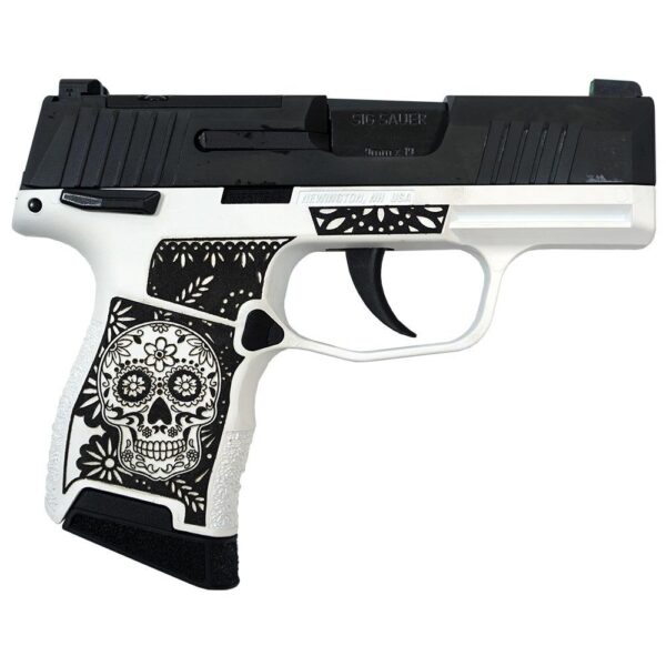 Sig Sauer Exclusive "Sugar Skull" P365 Optic Ready Handgun 9mm Luger 10rd Magazines(2) 3.1" Barrel X-RAY 3 Sights Manual Safety - Precision Shot Firearms