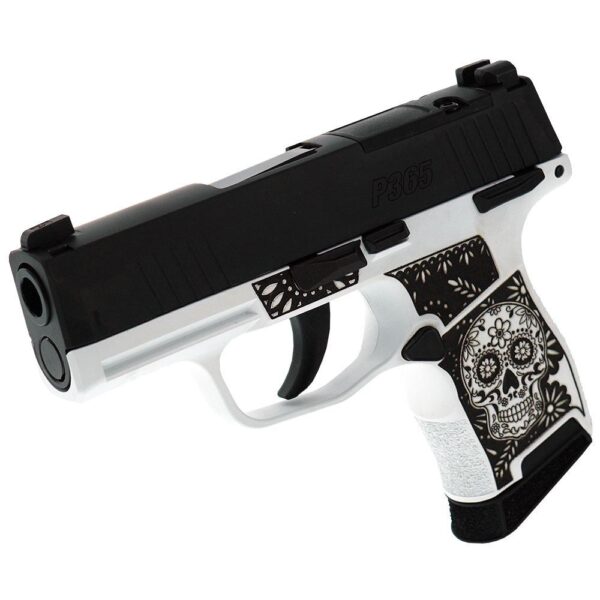 Sig Sauer Exclusive "Sugar Skull" P365 Optic Ready Handgun 9mm Luger 10rd Magazines(2) 3.1" Barrel X-RAY 3 Sights Manual Safety - Precision Shot Firearms