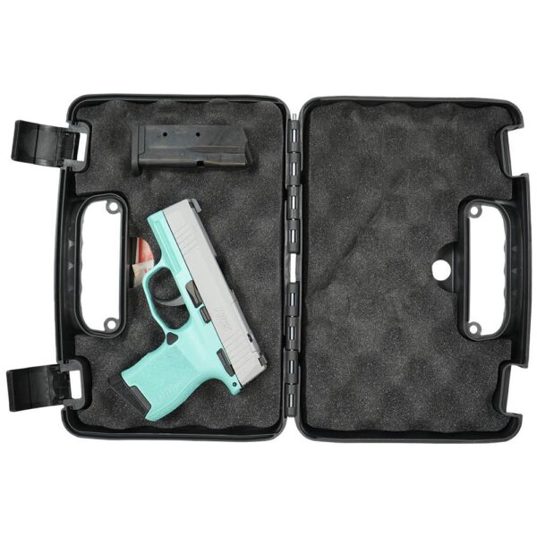 Sig Sauer "Silver Slide/Robin's Egg Blue Frame" P365 Optic Ready Handgun 9mm Luger 10rd Magazines(2) 3.1" Barrel X-RAY 3 Sights Manual Safety - Precision Shot Firearms