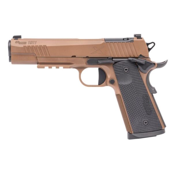 Sig Sauer 1911 X-Series Full Size Handgun .45 Auto 8rd Magazine(2) 5" Barrel Coyote Tan PVD - Precision Shot Firearms