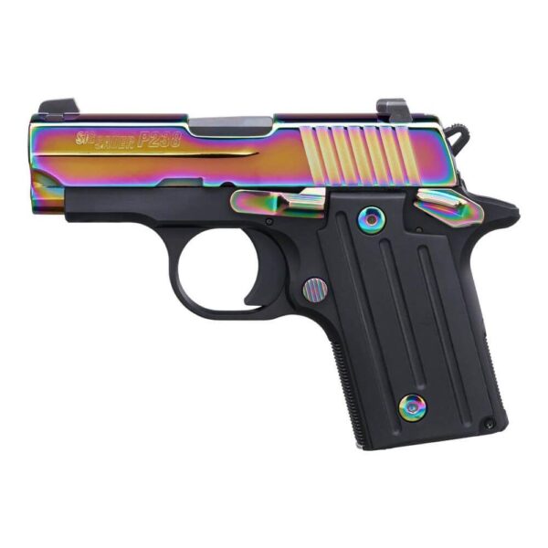 Sig Sauer P238 Titanium Rainbow SAO Handgun .380 Auto 6rd Magazines(2) 2.7" Barrel G10 Grips Night Sights - Precision Shot Firearms