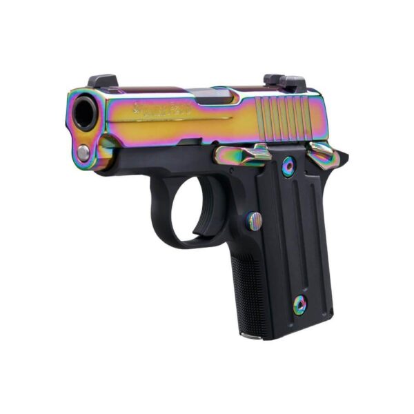 Sig Sauer P238 Titanium Rainbow SAO Handgun .380 Auto 6rd Magazines(2) 2.7" Barrel G10 Grips Night Sights - Precision Shot Firearms