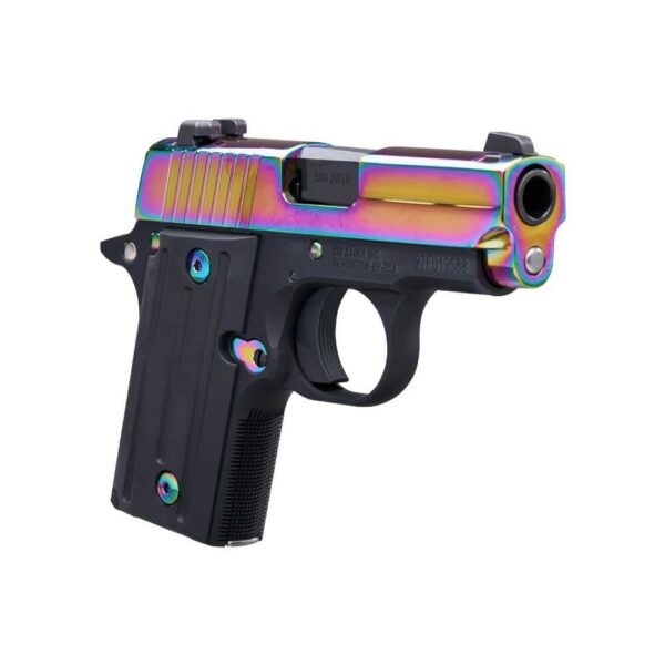 Sig Sauer P238 Titanium Rainbow SAO Handgun .380 Auto 6rd Magazines(2) 2.7" Barrel G10 Grips Night Sights - Precision Shot Firearms