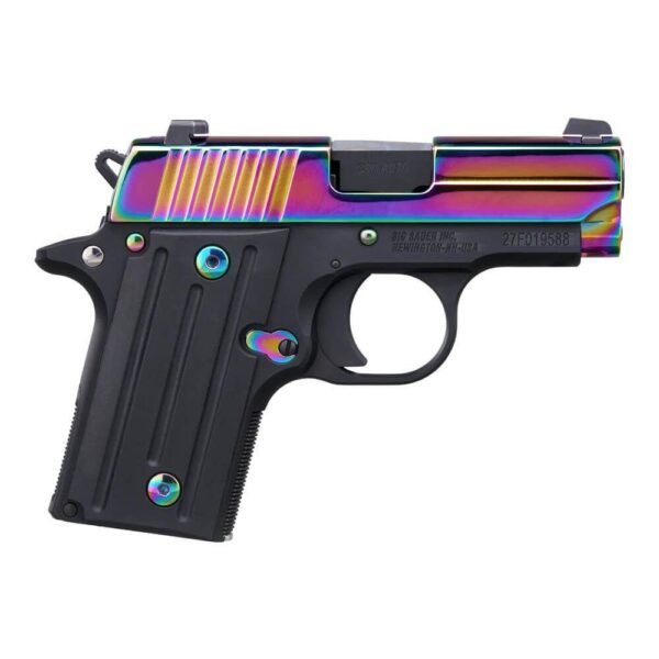 Sig Sauer P238 Titanium Rainbow SAO Handgun .380 Auto 6rd Magazines(2) 2.7" Barrel G10 Grips Night Sights - Precision Shot Firearms