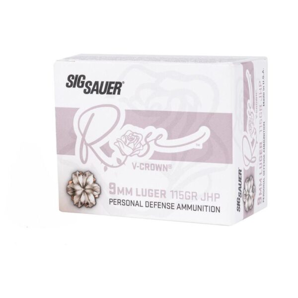 Sig Sauer ROSE Handgun Ammunition 9mm Luger 115gr JHP 1050 fps 20/ct - Precision Shot Firearms