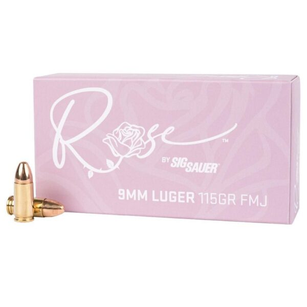 Sig Sauer ROSE Handgun Ammunition 9mm Luger 115gr FMJ 1050 fps 50/ct - Precision Shot Firearms
