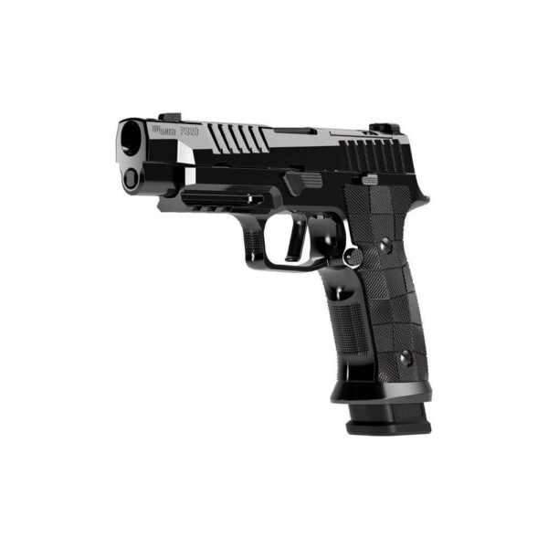 Sig Sauer Reserve Collection P320-SXG Handgun 9mm Luger 21rd Magazines(3) 3.9" Compensated Barrel Hi-Polish DLC - Precision Shot Firearms