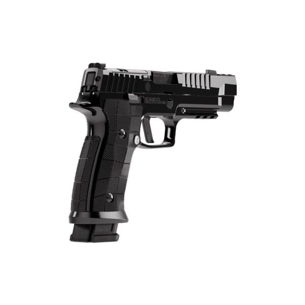 Sig Sauer Reserve Collection P320-SXG Handgun 9mm Luger 21rd Magazines(3) 3.9" Compensated Barrel Hi-Polish DLC - Precision Shot Firearms
