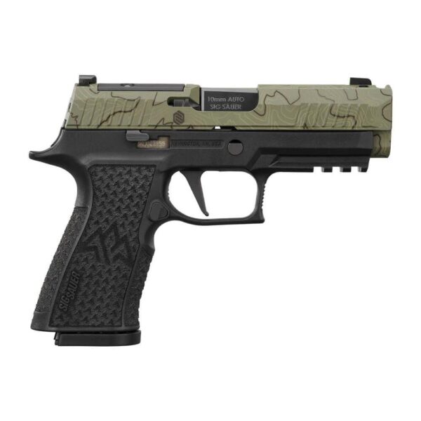 Sig Sauer P320-XTEN Endure Comp Handgun 10mm Auto 15rd Magazines(3) 3.8" Barrel Moss Green Slide Night Sights - Precision Shot Firearms
