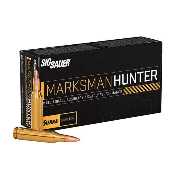 Sig Sauer Marksman Hunter GameKing Rifle Ammunition 7mm Rem Mag 160gr HPBT 20/ct - Precision Shot Firearms