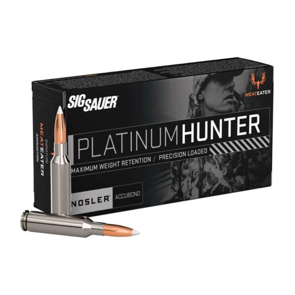 Sig Sauer Platinum Hunter Accubond Rifle Ammunition 6.5 Creedmoor 180gr PT 2266 fps 20/ct - Precision Shot Firearms
