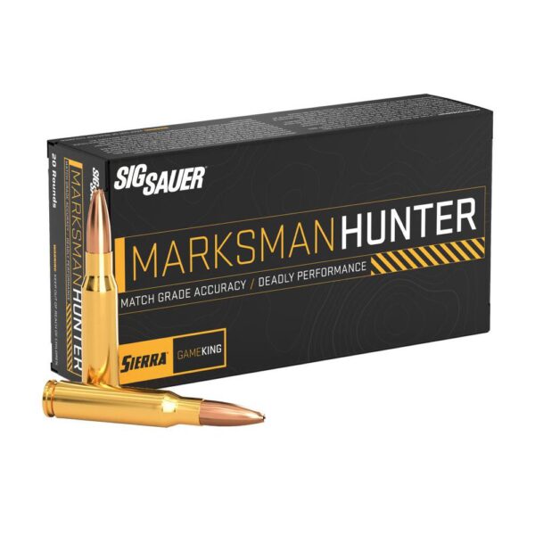 Sig Sauer Marksman Hunter GameKing Rifle Ammunition 6.5 Creedmoor 130gr HPBT 2820 fps 20/ct - Precision Shot Firearms