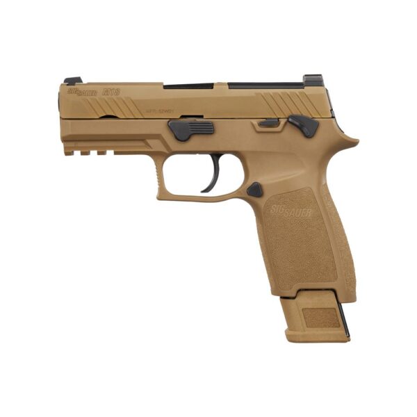Sig Sauer M18 Coyote OR Compact Handgun 17(1) &21(2)rd Magazines 3.9" Barrel Manual Safety - Precision Shot Firearms