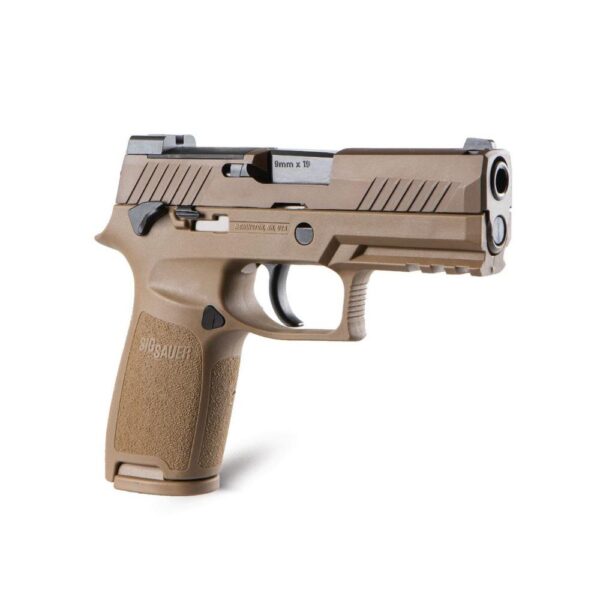 Sig Sauer M18 Coyote OR Compliant Compact Handgun 10rd Magazines(3) 3.9" Barrel Manual Safety - Precision Shot Firearms