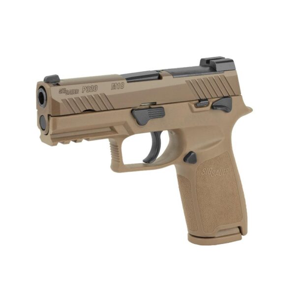 Sig Sauer M18 Coyote OR Compliant Compact Handgun 10rd Magazines(3) 3.9" Barrel Manual Safety - Precision Shot Firearms