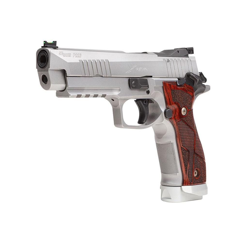 Sig Sauer P226 X-Five Stainless Custom Works Handgun 9mm Luger 20rd Magazines(3) 5" Barrel Cocobolo Grips SAO - Precision Shot Firearms