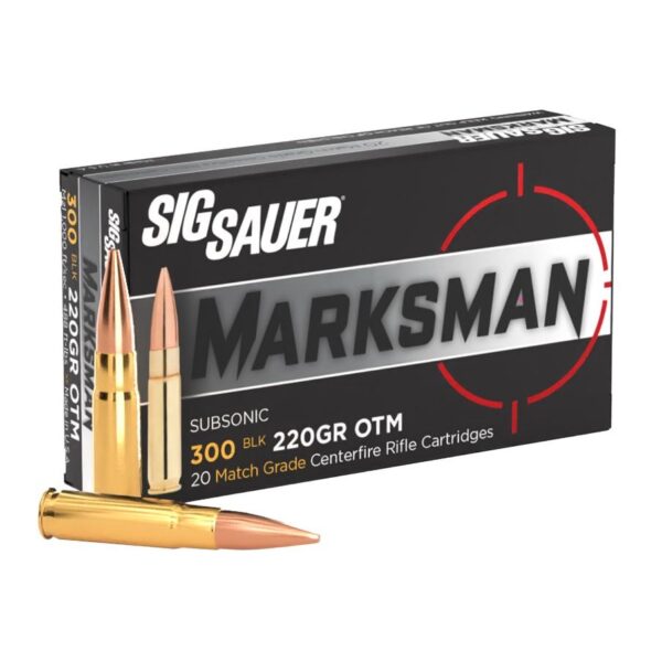 Sig Sauer Marksman Rifle Ammunition 300 AAC Blackout 220gr Match Subsonic - Precision Shot Firearms