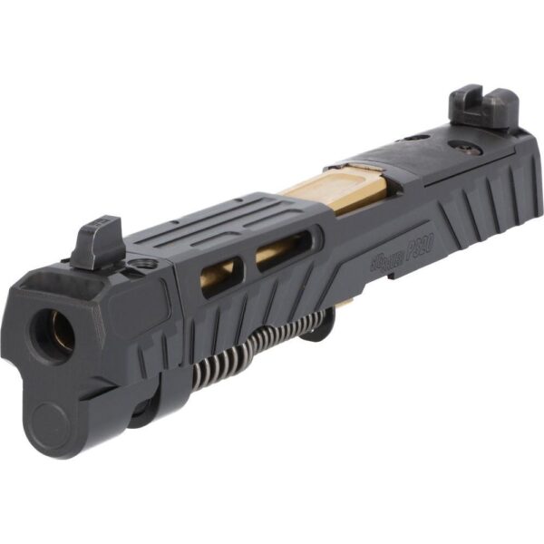 BLEM Sig Sauer P320 Spectre Comp Black Slide and Gold Barrel Assembly 9mm Luger 4.6" Threaded Barrel Night Sights Optic Read - Precision Shot Firearms