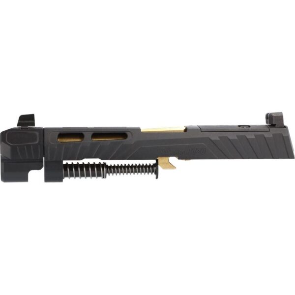 BLEM Sig Sauer P320 Spectre Comp Black Slide and Gold Barrel Assembly 9mm Luger 4.6" Threaded Barrel Night Sights Optic Read - Precision Shot Firearms