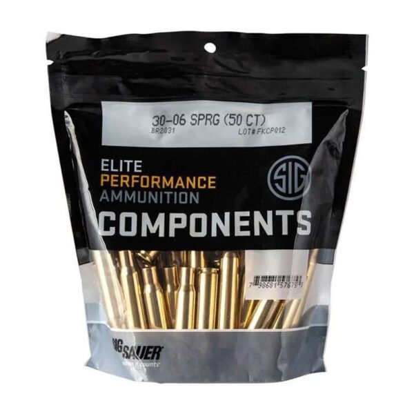 Sig Sauer Unprimed Brass Rifle Cartridge Cases 30-06 SPRG 50/ct - Precision Shot Firearms