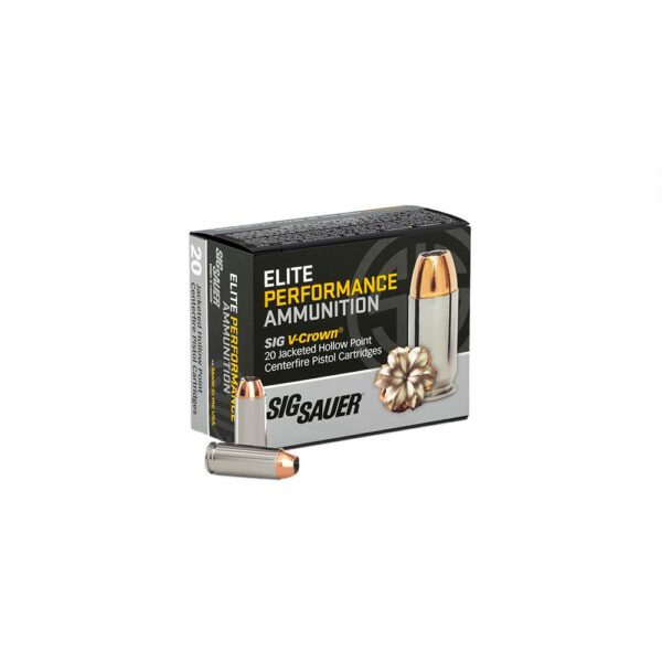 Sig Elite V-Crown Handgun Ammunition 10mm Auto 200gr JHP 1060 fps 20/ct - Precision Shot Firearms