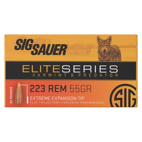 Sig Sauer Varmint & Predator Rifle Ammunition .223 Rem 55gr PT 3340 fps 20/ct - Precision Shot Firearms