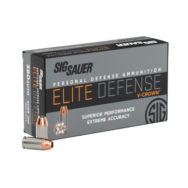 AMMO 380AUTO 90GR ELITE V CROWN JHP BOX/50 - Precision Shot Firearms