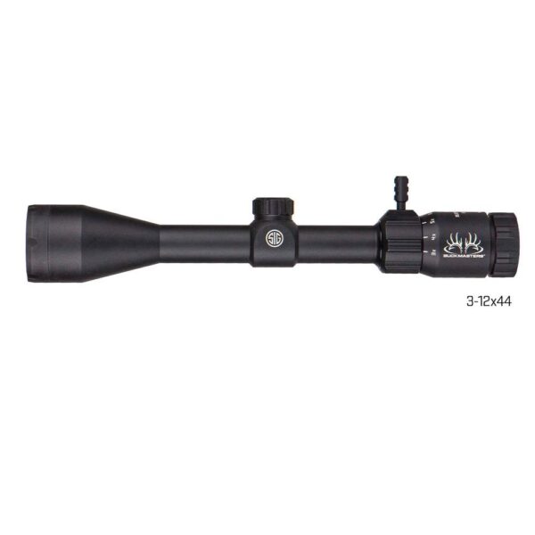 Sig Sauer Buckmasters Rifle Scope 3-12x44mm 1" SFP BDC Reticle Black - Precision Shot Firearms