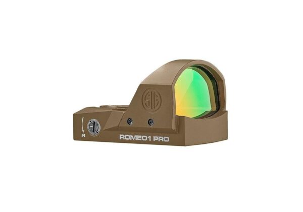 Sig Sauer Romeo1PRO Open-Reflex Red Dot Sight 1x30mm 6MOA Adj Steel Shroud - FDE - Precision Shot Firearms