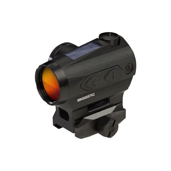 Sig Sauer ROMEO4T Tactical Solar Powered 1x20mm Red Dot Sight 2 MOA Red Dot Ballistic Circle Dot Illuminated Black - Precision Shot Firearms