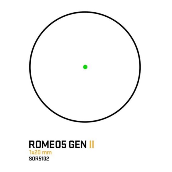 Sig Sauer Romeo5 Gen II Compact Red Dot Sight 1x20mm 1 MOA Green Dot 0.5 MOA Adj - Precision Shot Firearms