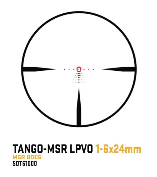 Sig Sauer Tactical Tango-MSR LPVO Rifle Scope 1-6x24 Illum MSR BDC6 incl/ Alpha MSR Mount - Black - Precision Shot Firearms
