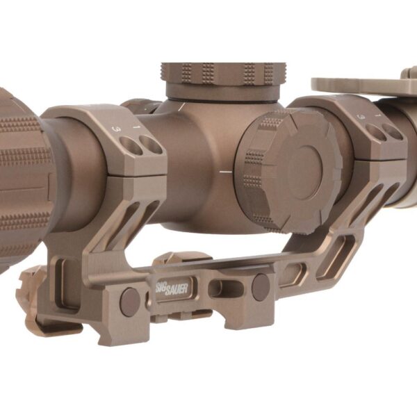 Sig Sauer Tango6T Rifle Scope 1-6x24mm 30mm FFP DWLR-556 Illum. FDE with DVO Factory Installed Alpha4 Mount / ARD & Flip-Back Caps - Precision Shot Firearms